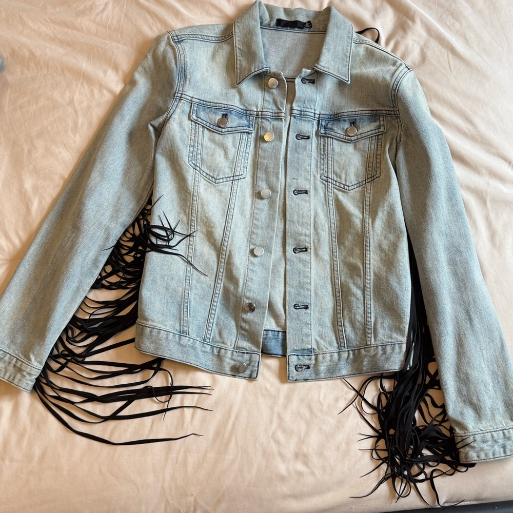BLK DNM Fringe Jacket
